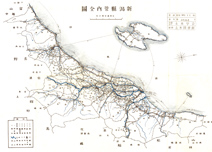 (新潟県内の信濃川流路『新潟県治水方針』1916年所収)