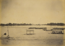 1896年大洪水(横田切れ) 信濃川左岸 西蒲原郡横田村(分水町) 近辺の田畑荒燕の状況(出水後21 日) (古市公威旧蔵写真)