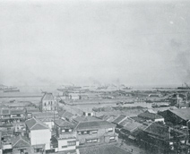 横浜税関埋立地全景(『横浜税関海面埋立工事報告』1906年所収)