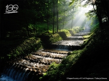 牛伏川（うしぶせがわ）階段工（長野県松本市）