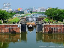 横利根閘門（茨城県稲敷市・千葉県香取市）